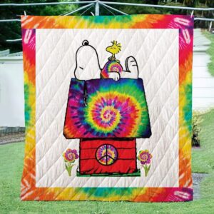 Snoopy Hippie 3D Quilt  Quilt